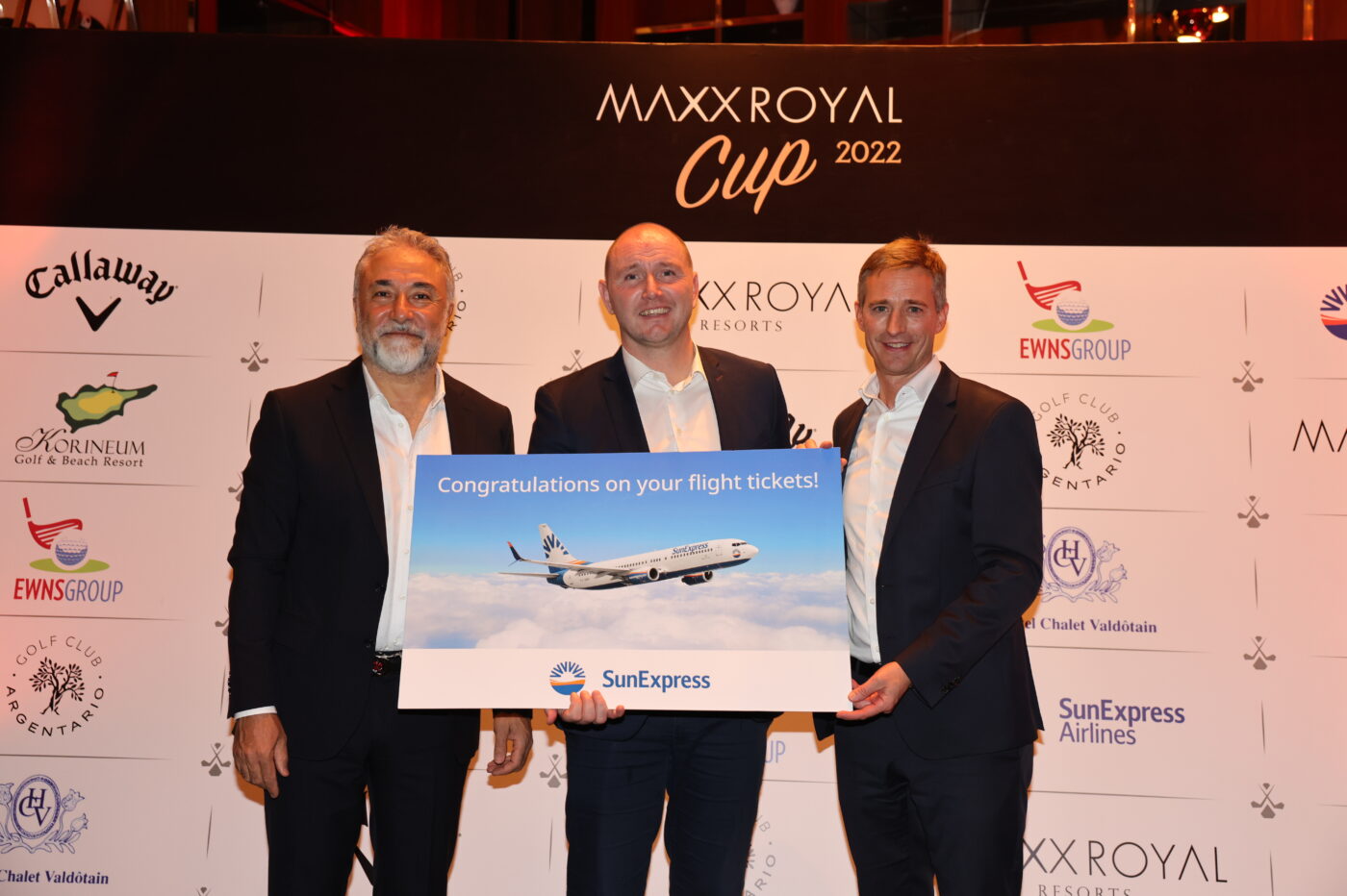 SunExpress, Türkiye spor turizmine desteğini sürdürüyor. SunExpress’in Resmi Hava Yolu Partneri olduğu Maxx Royal Golf Turnuvası’nda ödüller sahiplerini buldu